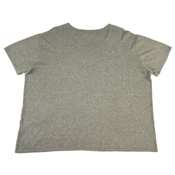 The Reset R Label Everyday Knit Tee Womens Boxy XL Gray SS Linen Blend - Picture 3 of 6